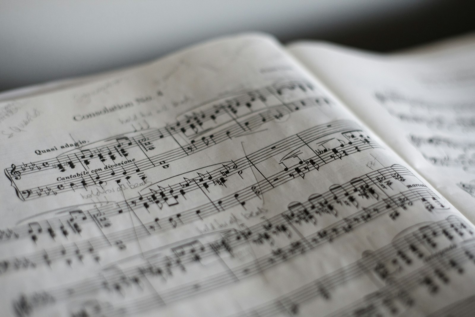 Handwritten orchestral score on sheet music paper