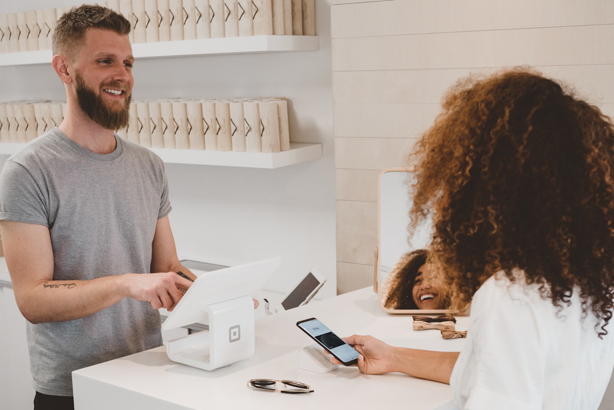 Customer browsing in a retail store